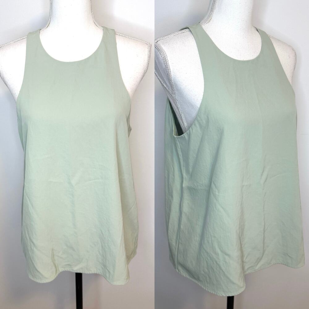 Everlane Japanese GoWeave High Neck Sleeveless Tank Top In Mint Green Size 10